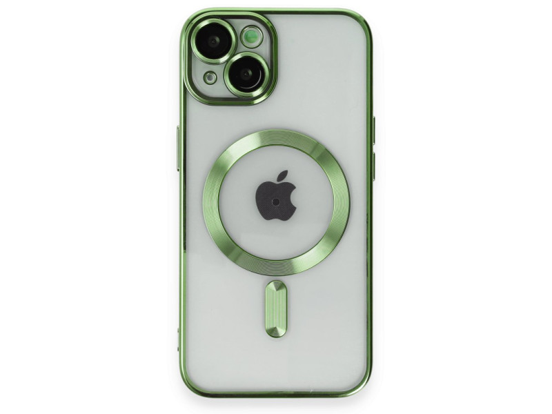 Newface iPhone 15 Kılıf Kross Magneticsafe Kapak - Koyu Yeşil