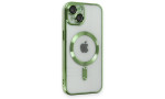 Newface iPhone 15 Kılıf Kross Magneticsafe Kapak - Koyu Yeşil