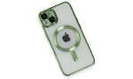 Newface iPhone 15 Kılıf Kross Magneticsafe Kapak - Koyu Yeşil