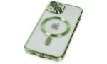 Newface iPhone 15 Kılıf Kross Magneticsafe Kapak - Koyu Yeşil
