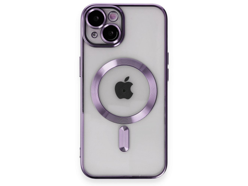 Newface iPhone 15 Kılıf Kross Magneticsafe Kapak - Mor