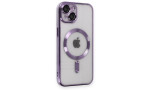 Newface iPhone 15 Kılıf Kross Magneticsafe Kapak - Mor