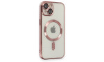Newface iPhone 15 Kılıf Kross Magneticsafe Kapak - Rose