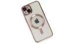 Newface iPhone 15 Kılıf Kross Magneticsafe Kapak - Rose