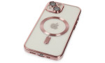 Newface iPhone 15 Kılıf Kross Magneticsafe Kapak - Rose