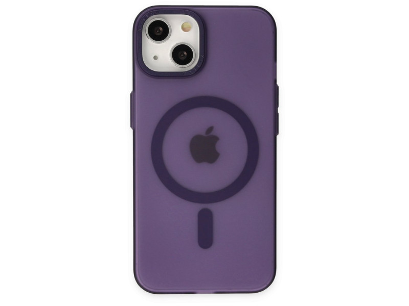 Newface iPhone 15 Kılıf Lodos Magneticsafe Mat Kapak - Mor