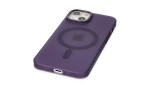 Newface iPhone 15 Kılıf Lodos Magneticsafe Mat Kapak - Mor