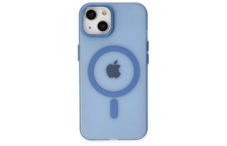 Newface iPhone 15 Kılıf Lodos Magneticsafe Mat Kapak - Sierra Blue