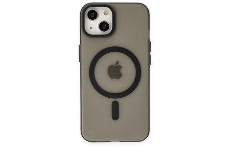 Newface iPhone 15 Kılıf Lodos Magneticsafe Mat Kapak - Siyah
