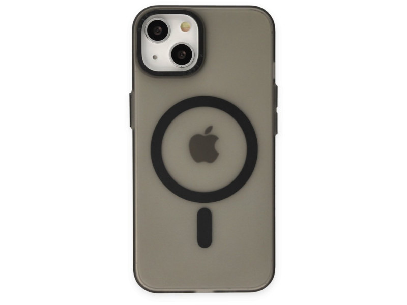 Newface iPhone 15 Kılıf Lodos Magneticsafe Mat Kapak - Siyah