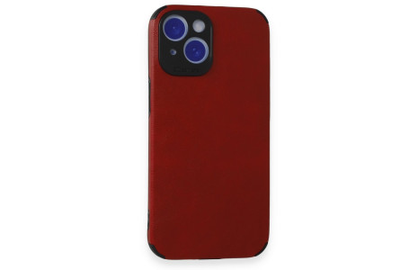 Newface iPhone 15 Kılıf Loop Deri Silikon - Kırmızı