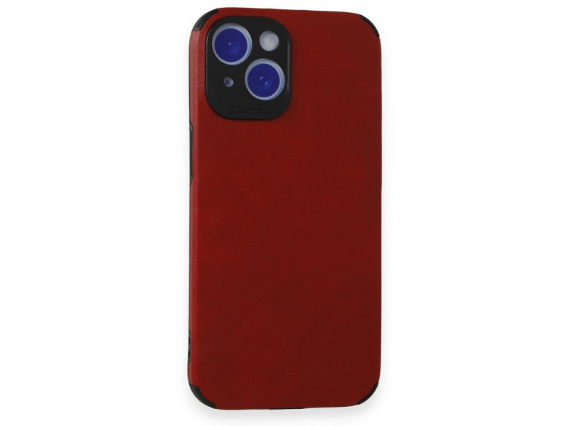 Newface iPhone 15 Kılıf Loop Deri Silikon - Kırmızı