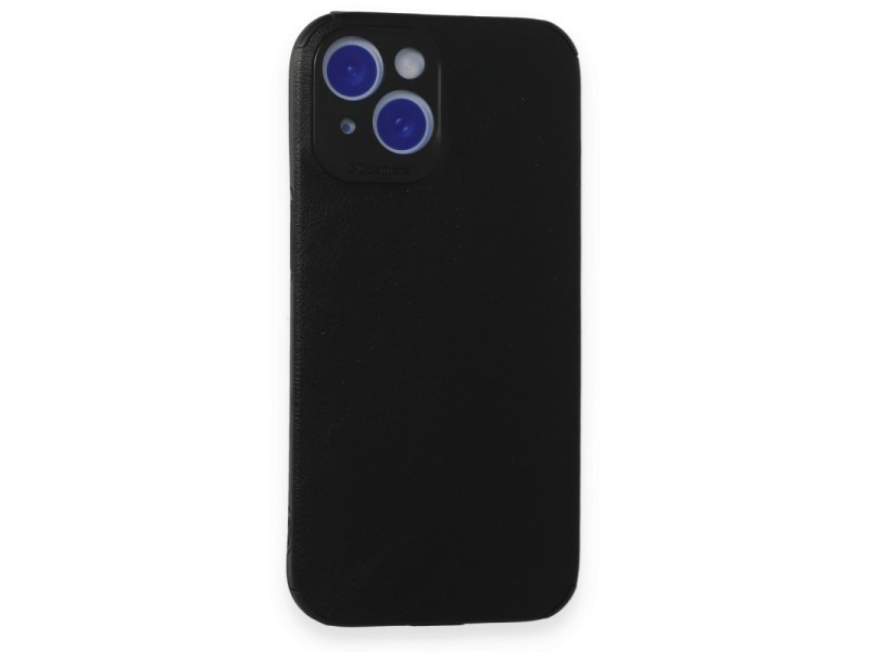 Newface iPhone 15 Kılıf Loop Deri Silikon - Siyah