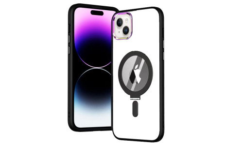 Newface iPhone 15 Kılıf Mudo Magneticsafe Standlı Kapak - Siyah