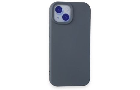 Newface iPhone 15 Kılıf Nano içi Kadife Silikon - Gri