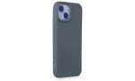 Newface iPhone 15 Kılıf Nano içi Kadife Silikon - Gri