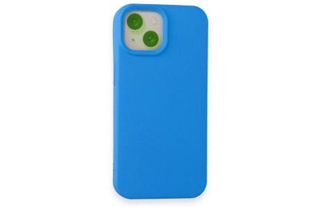 Newface iPhone 15 Kılıf Nano içi Kadife Silikon - Mavi