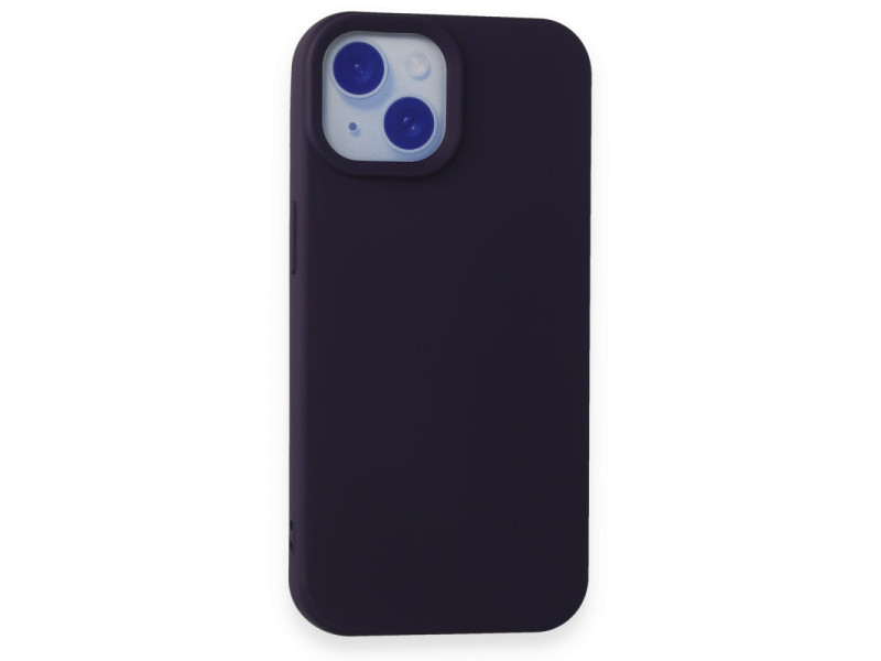 Newface iPhone 15 Kılıf Nano içi Kadife Silikon - Mor