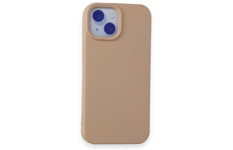 Newface iPhone 15 Kılıf Nano içi Kadife Silikon - Pudra