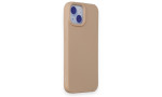 Newface iPhone 15 Kılıf Nano içi Kadife Silikon - Pudra