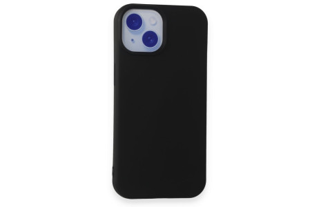 Newface iPhone 15 Kılıf Nano içi Kadife Silikon - Siyah