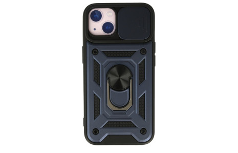 Newface iPhone 15 Kılıf Pars Lens Yüzüklü Silikon - Lacivert