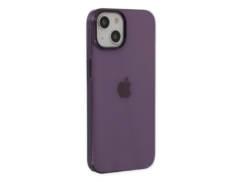 Newface iPhone 15 Kılıf Pc Sert Şeffaf Kapak - Mor
