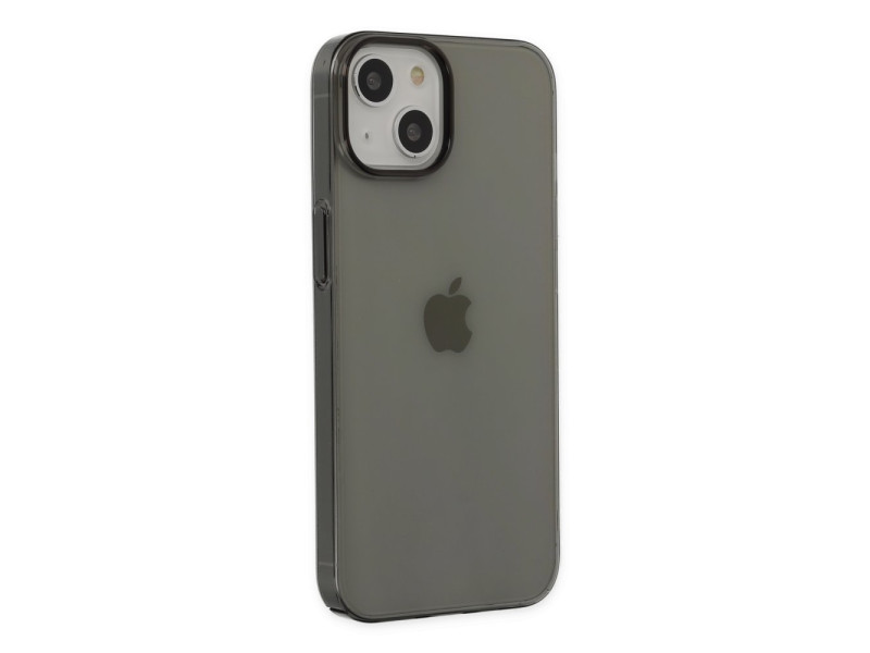 Newface iPhone 15 Kılıf Pc Sert Şeffaf Kapak - Siyah