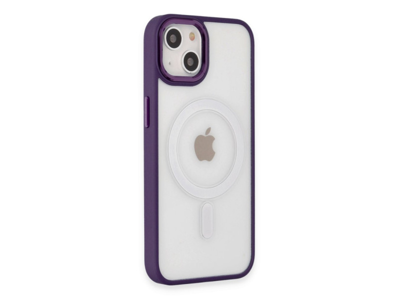 Newface iPhone 15 Kılıf Room Magneticsafe Silikon - Derin Mor