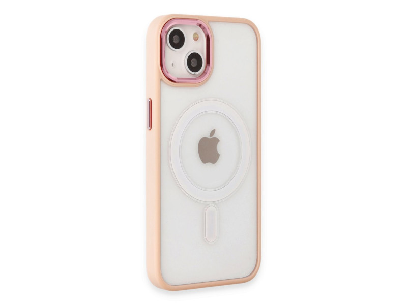 Newface iPhone 15 Kılıf Room Magneticsafe Silikon - Pudra