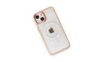 Newface iPhone 15 Kılıf Room Magneticsafe Silikon - Pudra
