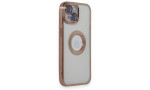 Newface iPhone 15 Kılıf Slot Silikon - Rose Gold