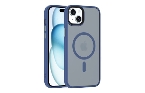 Newface iPhone 15 Kılıf Trex Magneticsafe Kapak - Lacivert