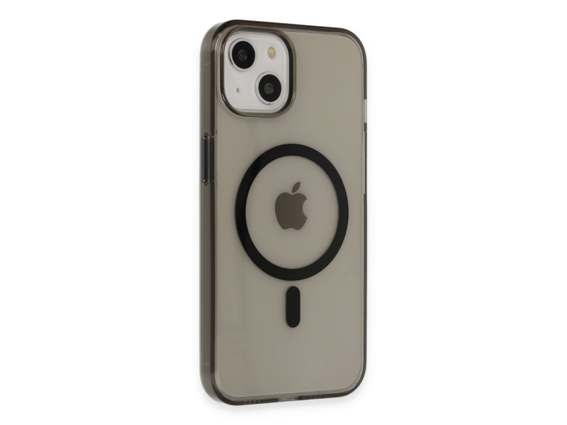Newface iPhone 15 Kılıf Tron Şeffaf Magsafe Kapak - Siyah