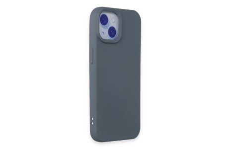 Newface iPhone 15 Plus Kılıf Nano içi Kadife Silikon - Gri