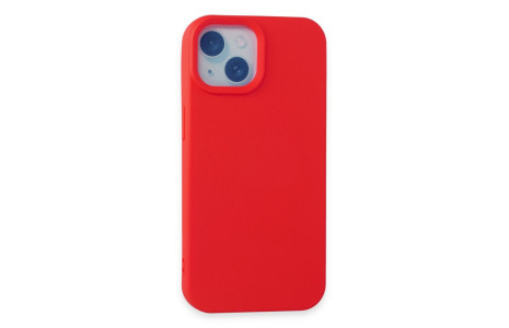 Newface iPhone 15 Plus Kılıf Nano içi Kadife Silikon - Kırmızı