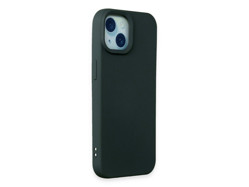 Newface iPhone 15 Plus Kılıf Nano içi Kadife Silikon - Koyu Yeşil