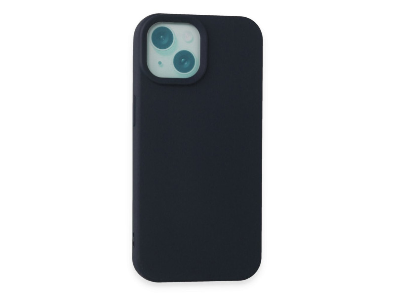 Newface iPhone 15 Plus Kılıf Nano içi Kadife Silikon - Lacivert
