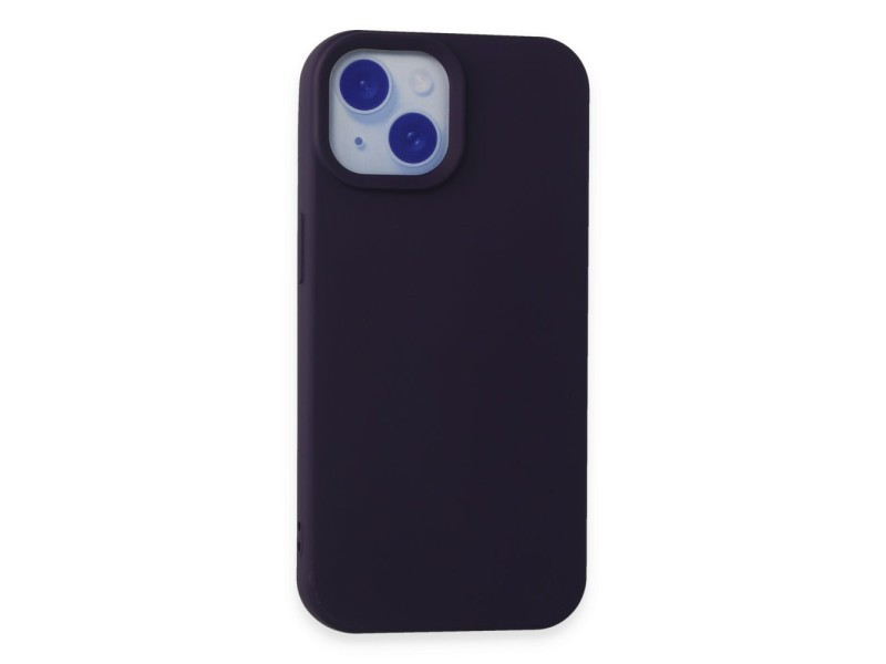 Newface iPhone 15 Plus Kılıf Nano içi Kadife Silikon - Mor