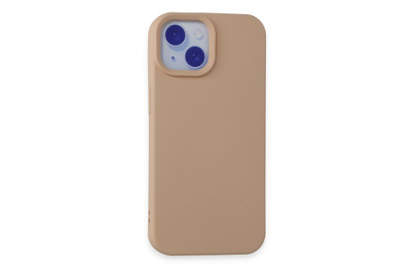 Newface iPhone 15 Plus Kılıf Nano içi Kadife Silikon - Pudra