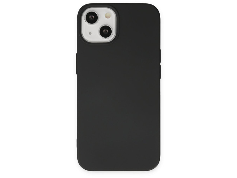 Newface iPhone 15 Plus Kılıf Nano içi Kadife Silikon - Siyah