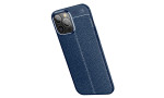 Newface iPhone 15 Pro Kılıf Focus Derili Silikon - Lacivert