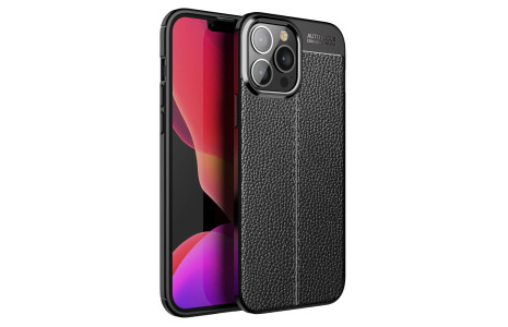 Newface iPhone 15 Pro Kılıf Focus Derili Silikon - Siyah