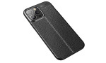 Newface iPhone 15 Pro Kılıf Focus Derili Silikon - Siyah