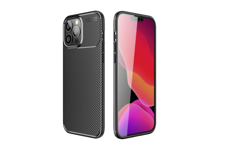 Newface iPhone 15 Pro Kılıf Focus Karbon Silikon - Siyah