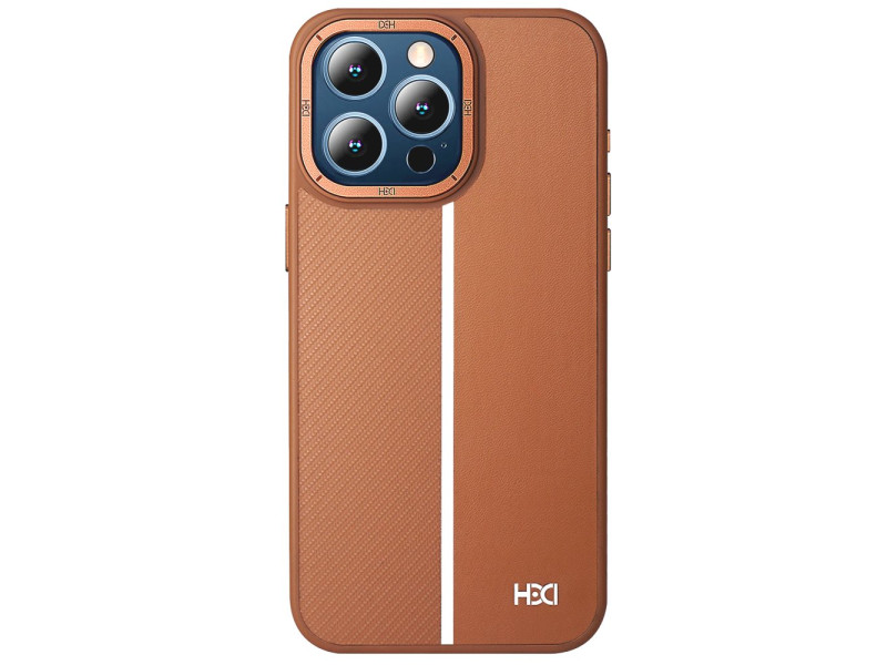 HDD iPhone 15 Pro Kılıf HBC-155 Lizbon Kapak - Kahverengi