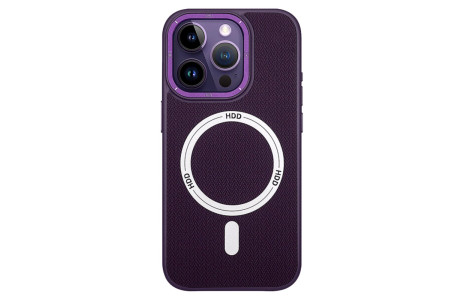 HDD iPhone 15 Pro Kılıf HBC-157 Granada Magneticsafe Kapak - Derin Mor