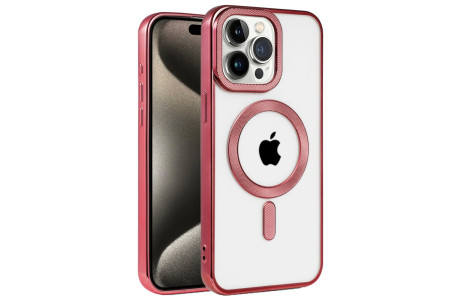Newface iPhone 15 Pro Kılıf Kronos Magsafe Kapak - Bordo