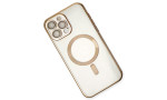 Newface iPhone 15 Pro Kılıf Kross Magneticsafe Kapak - Gold