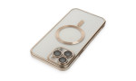Newface iPhone 15 Pro Kılıf Kross Magneticsafe Kapak - Gold